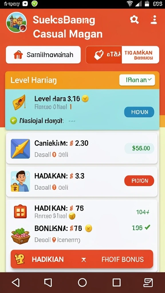 Level yang menantang dan seru.