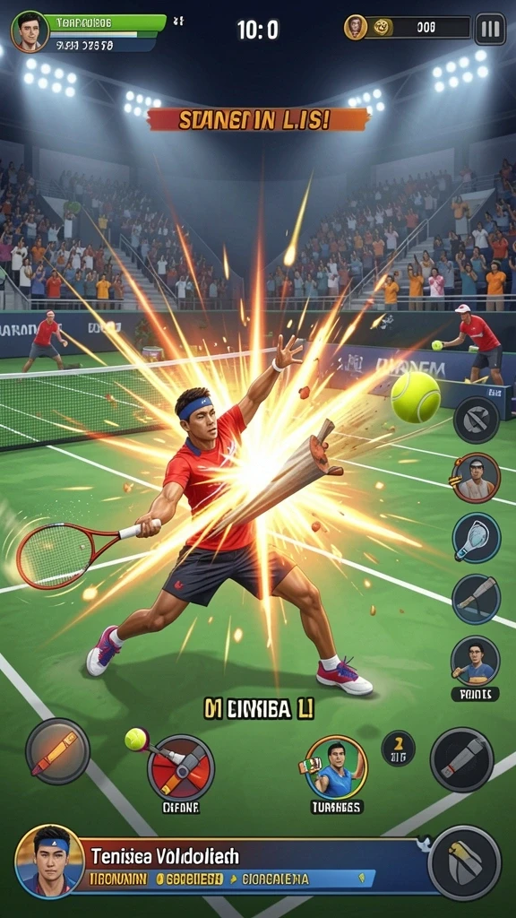 Screenshot menggambarkan dunia fantasi yang kaya warna.