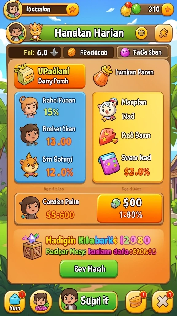 Tampilan menu utama yang menarik dan mudah dinavigasi.