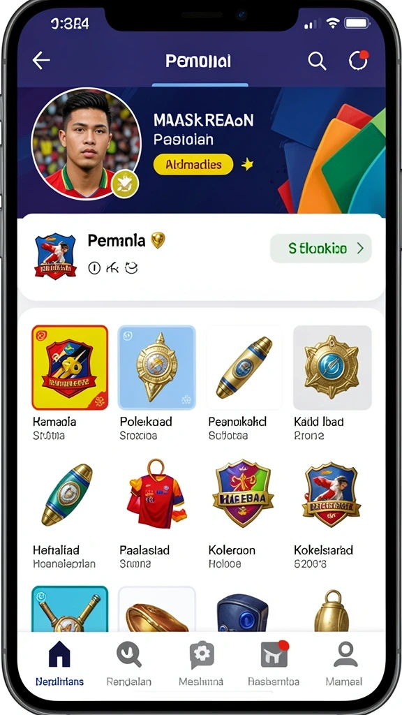 Tampilan utama HP777 yang menarik dan penuh warna.