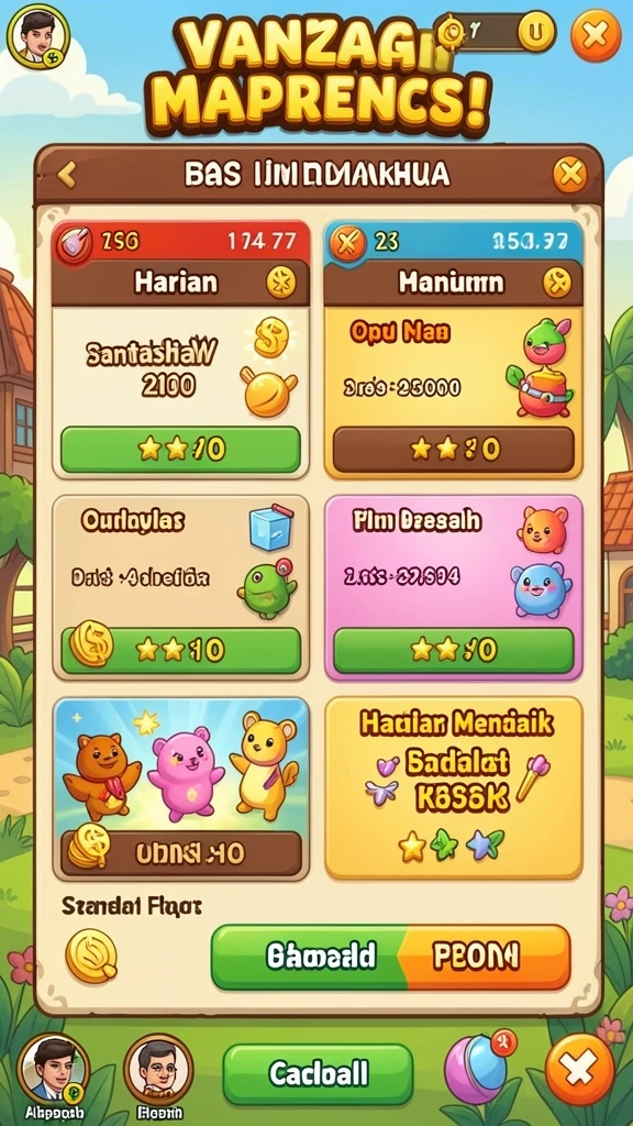 Tampilan menu utama yang menarik dan mudah dinavigasi.