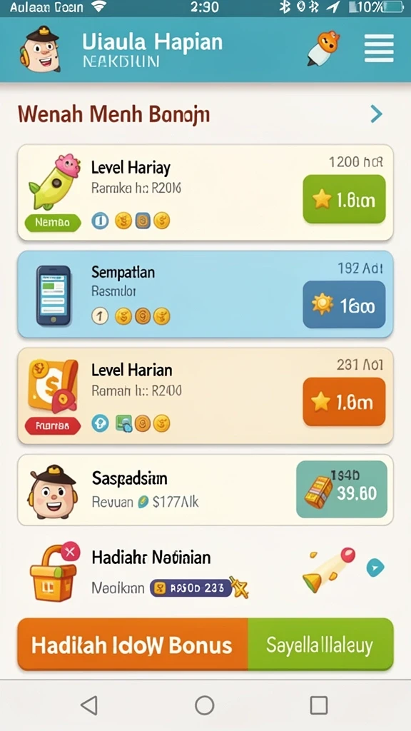 Fitur chat untuk berinteraksi dengan pemain lain.