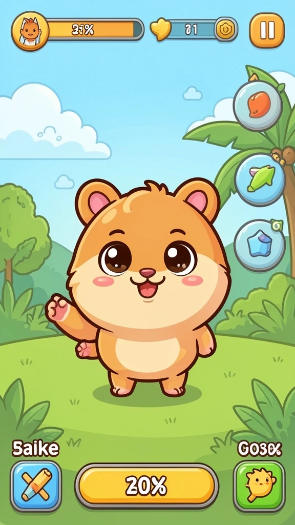 Screenshot menampilkan berbagai fitur menarik di dalam game.