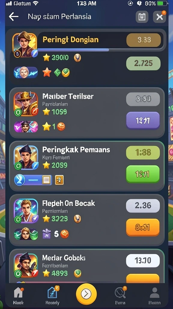 Sistem rewards menarik yang memotivasi pemain.
