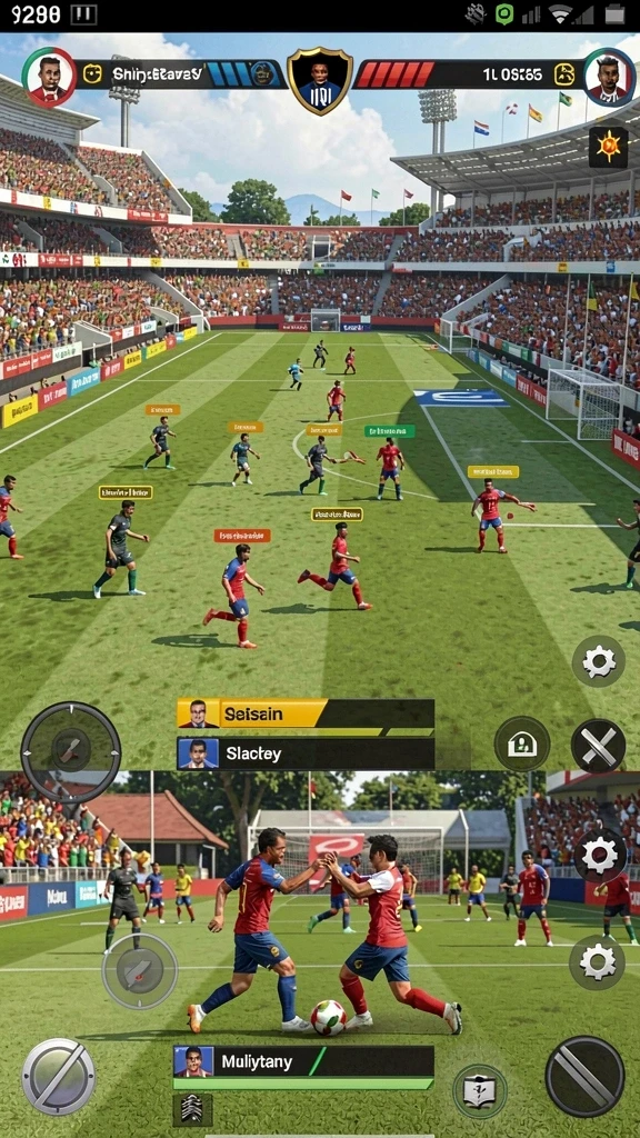Gambar menangkap momen seru dalam permainan.