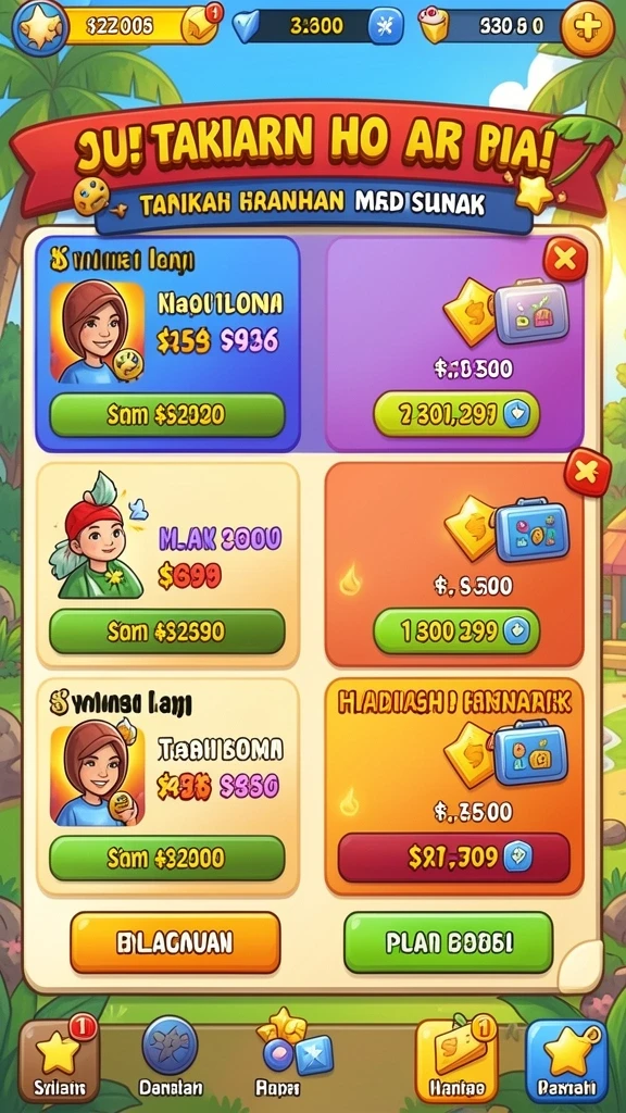 Karakter yang penuh warna dan menarik.