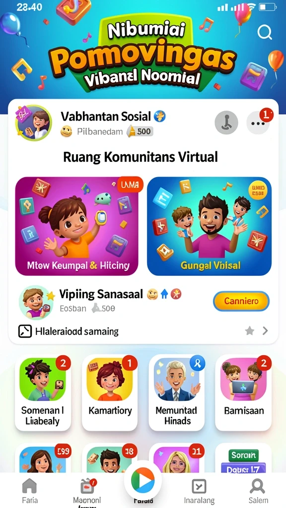 Tampilan karakter yang detail dan menarik.